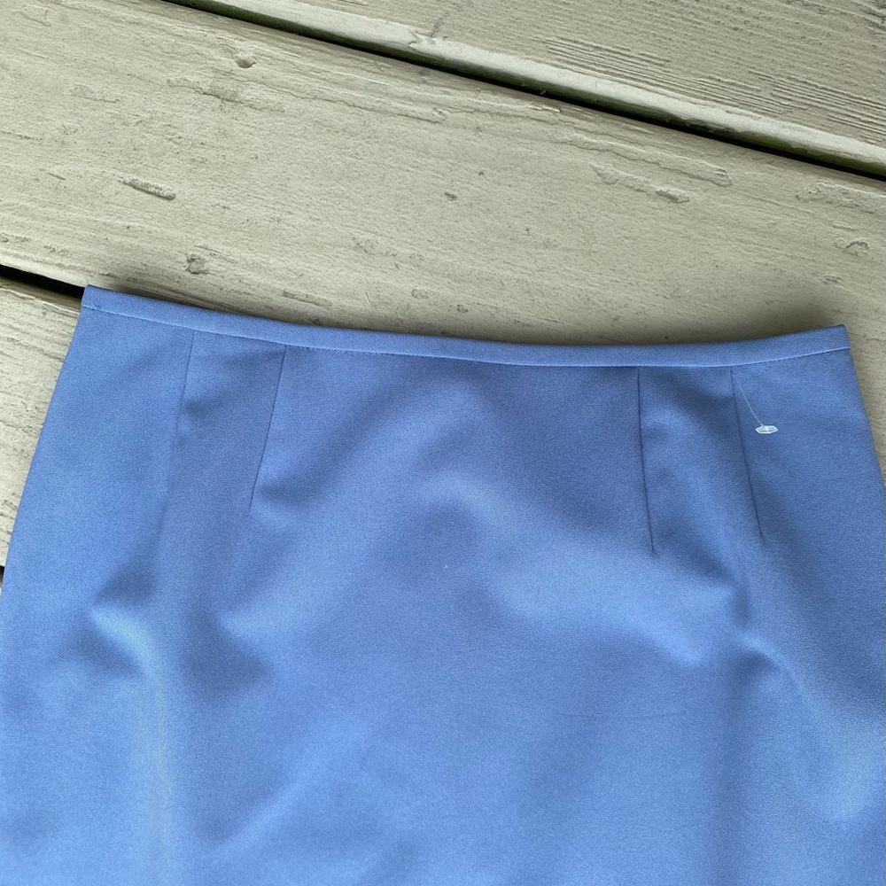 NWOT KASPER Slate Blue Pencil Fully Lined Midi Skirt, Size: 4 - Picture 3 of 8